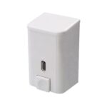 Σαπουνοθήκη τοίχου 500ml, 8.5x8.5x15cm, πλαστική, λευκή