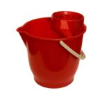 Κουβάς πλαστικός 13L με στύφτη, Κόκκινος, Ελληνικής Κατασκευής